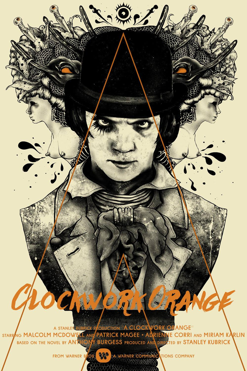 Illustration for article titled We're Transfixed by This Striking (and Incredibly NSFW)Â Clockwork Orange Poster